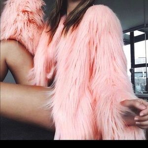 Lanshifei PINK faux fur jacket